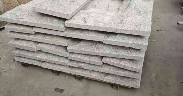 周口芝麻白蘑菇石，自然面