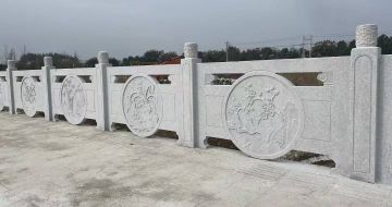 周口芝麻白河道栏杆 石材栏杆