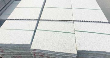 周口芝麻白毛板，石材毛板