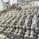 周口芝麻白圆球 石球 挡车球