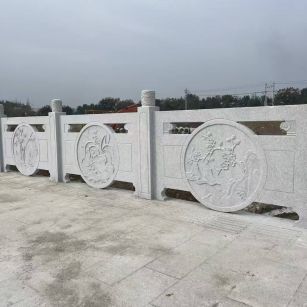 周口芝麻白河道栏杆 石材栏杆