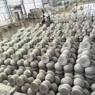 周口芝麻白圆球 石球 挡车球