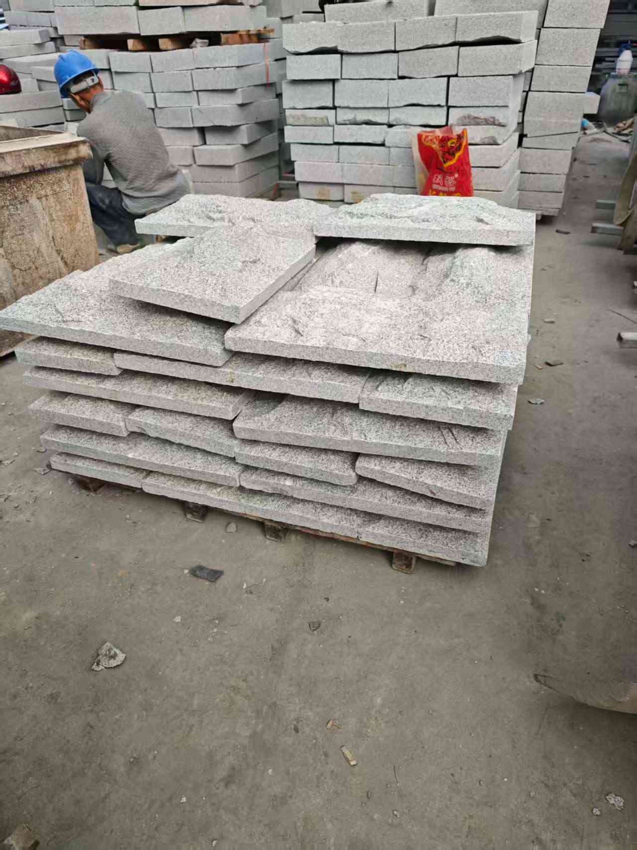 周口芝麻白蘑菇石，自然面